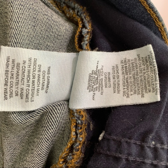 Free People High Rise Busted Knee Skinny Jean Dark Blue W30 NWT - Picture 11 of 12